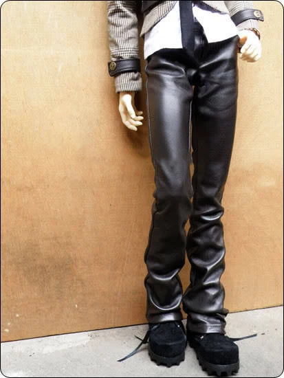 1/4 1/3 scale BJD dark brown Slim leather pants for BJD/SD MSD SD13 SD17 SSDF ID72 HID strong Uncle doll accessories C0192