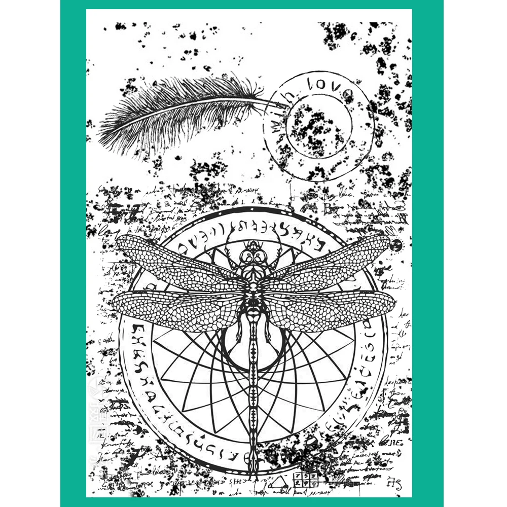 

Dragonfly Clear Stamps For DIY Scrapbooking/Card Making/Album Decorative Rubber Stamp Crafts