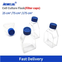 sterile cell culture flasks 25cm 75cm 175cm2 plastic laboratory bottle with filter cap