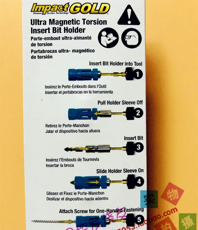 Набор торсионных бит Makita Impact Gold 79 мм 3 дюйма B-28531 B-35097 UltraMag магнитный держатель для