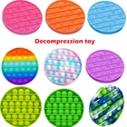Игрушка-антистресс для взрослых и детей, круглая сенсорная игрушка для нажимания пузырьков, сжимаемая игрушка, для аутистов, антистресс 2021