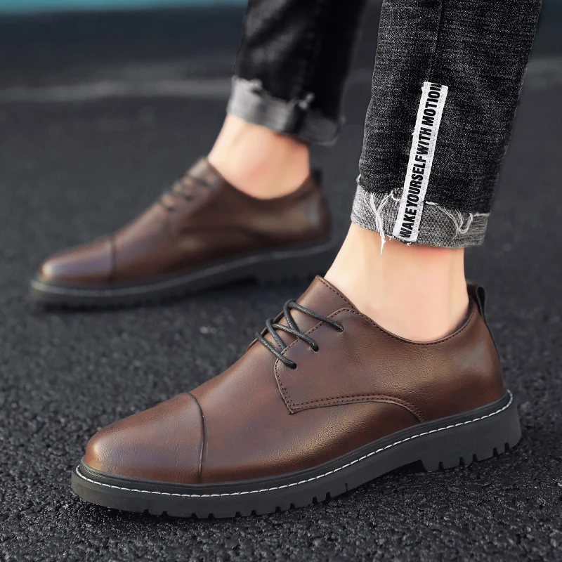 Брендовая мужская обувь Новинка весна-осень 2019 простая модная трендовая