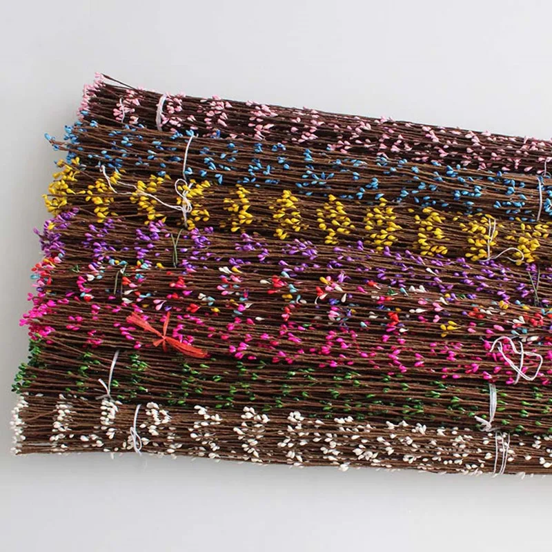 65 см Искусственный Пип Берри стебли мини бусина железная проволока ветка цветок