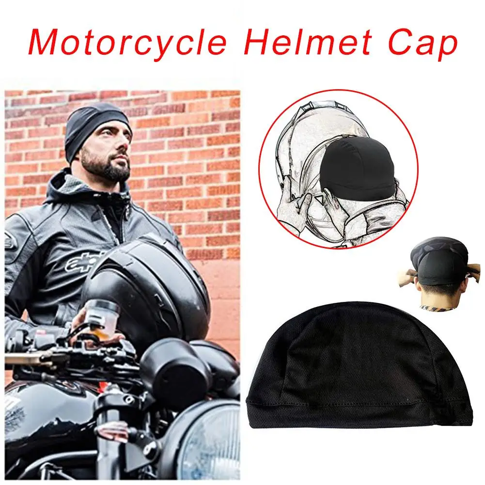 Helmet Moto Mask Liner Skull Quick Dry Cooling Wicking Sports Cycling Beanie Cap For Women Men Motorcycle | Автомобили и