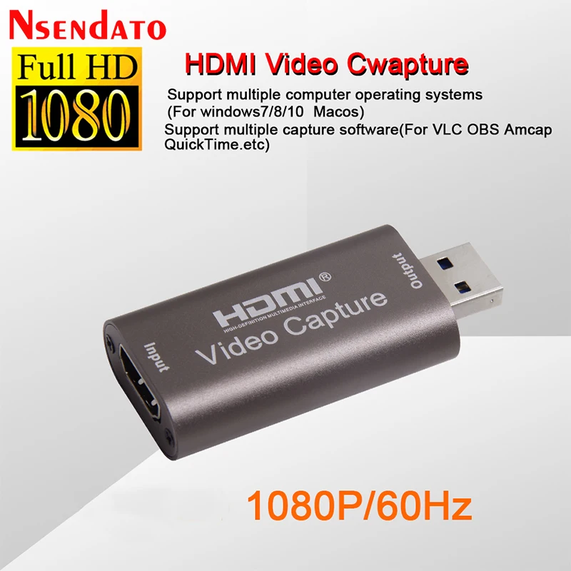 4K 1080P 60 Гц USB2.0 аудио Карта видеозахвата HDMI к USB 2 0 плата сбора данных прямые