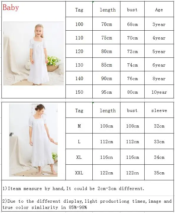 Летняя белая кружевная ночная рубашка с бантом для мамы и девочек маленьких