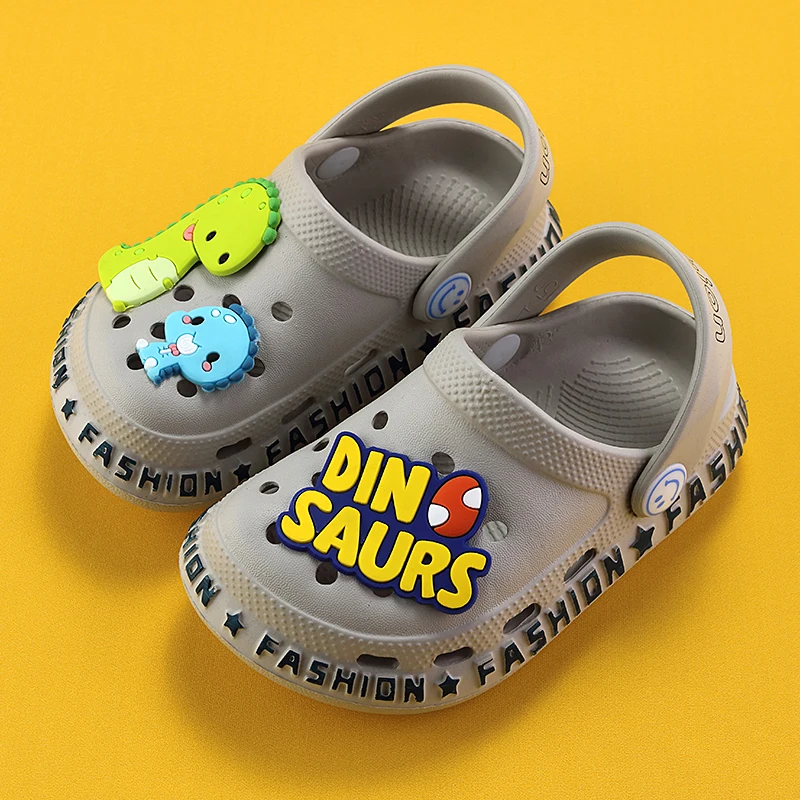 

Сандалии Детские с динозаврами, удобные нескользящие, с мультяшным рисунком, для мальчиков и девочек, пляжная обувь для дома и улицы, летние ...