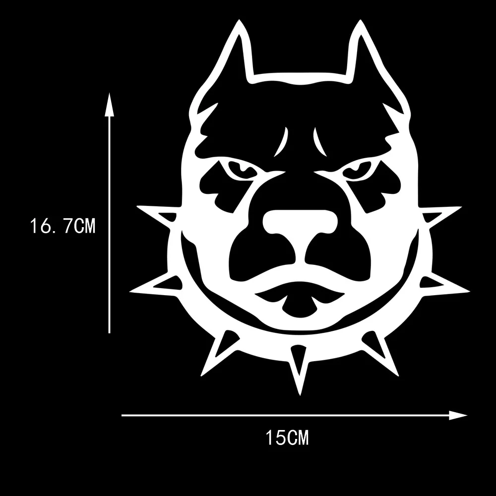 Hot Sell Pit Bull Funny Cartoon Bumper Decoration Animal Vinyl Car Sticker 15X16.7CM | Stickers