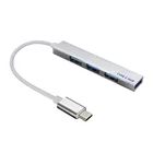 USB C-концентратор 3,0 Type C 3,1, 4 порта, мультиразветвитель, адаптер OTG для Lenovo, Xiaomi, Macbook Pro, 13, 15, Air Pro, компьютерные аксессуары для ПК