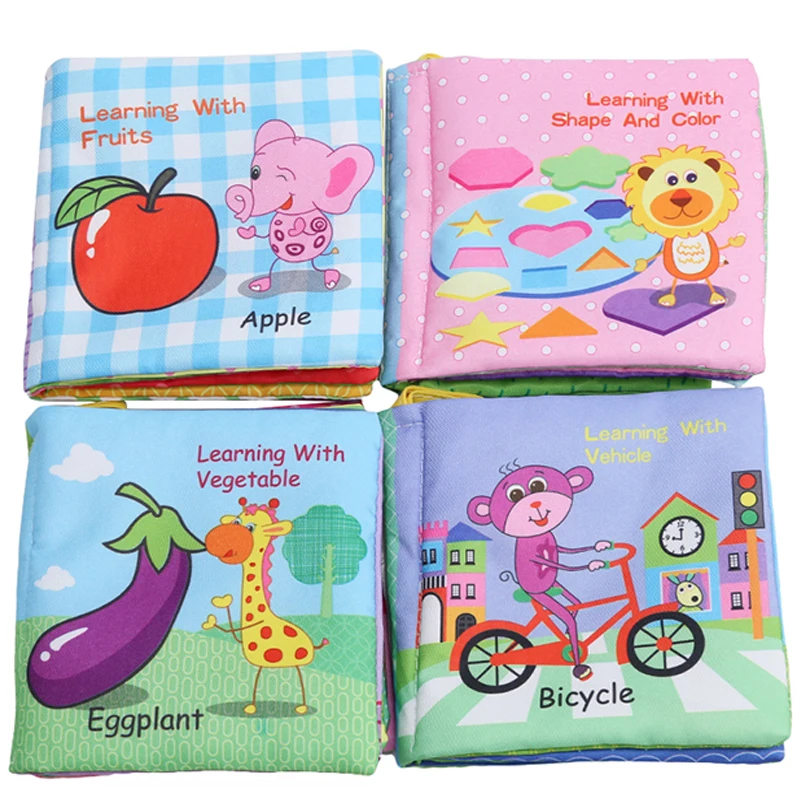 

8/10pages Baby Rattles Mobiles Toy Soft Animal Cloth Book Newborn Stroller Hanging Toy Bebe Early Learning Educate Baby Toys