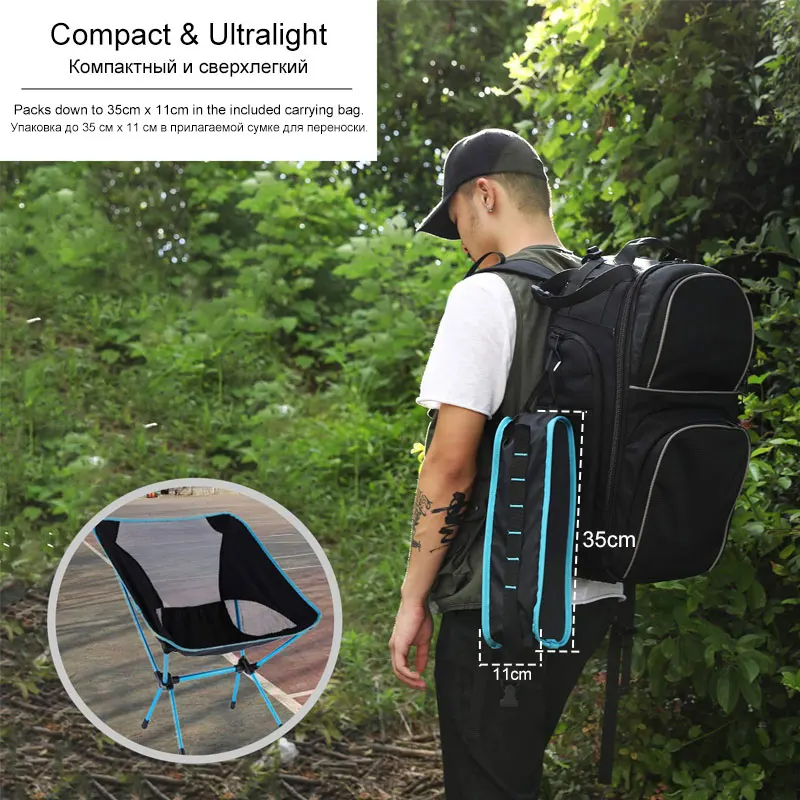 

Ultralight Folding Camping Chair Fishing Picnic Chair BBQ Hiking Chair Outdoor Tools Travel Beach Seat Chair