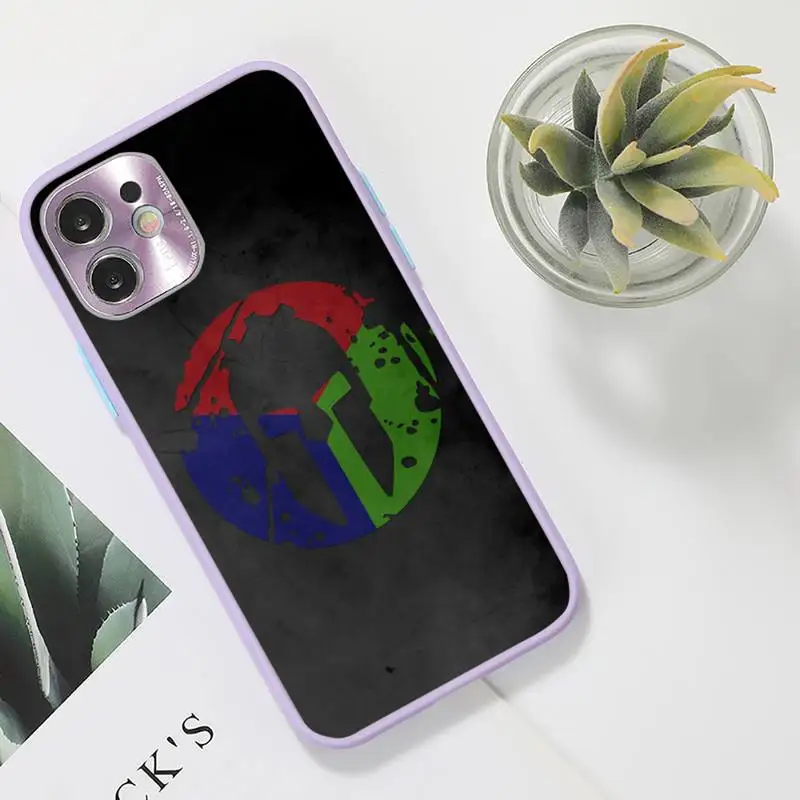 

ACT action game Spartan Phone Case Color Matte Transparent for iPhone 7 8 11 12 s mini pro X XS XR MAX Plus funda