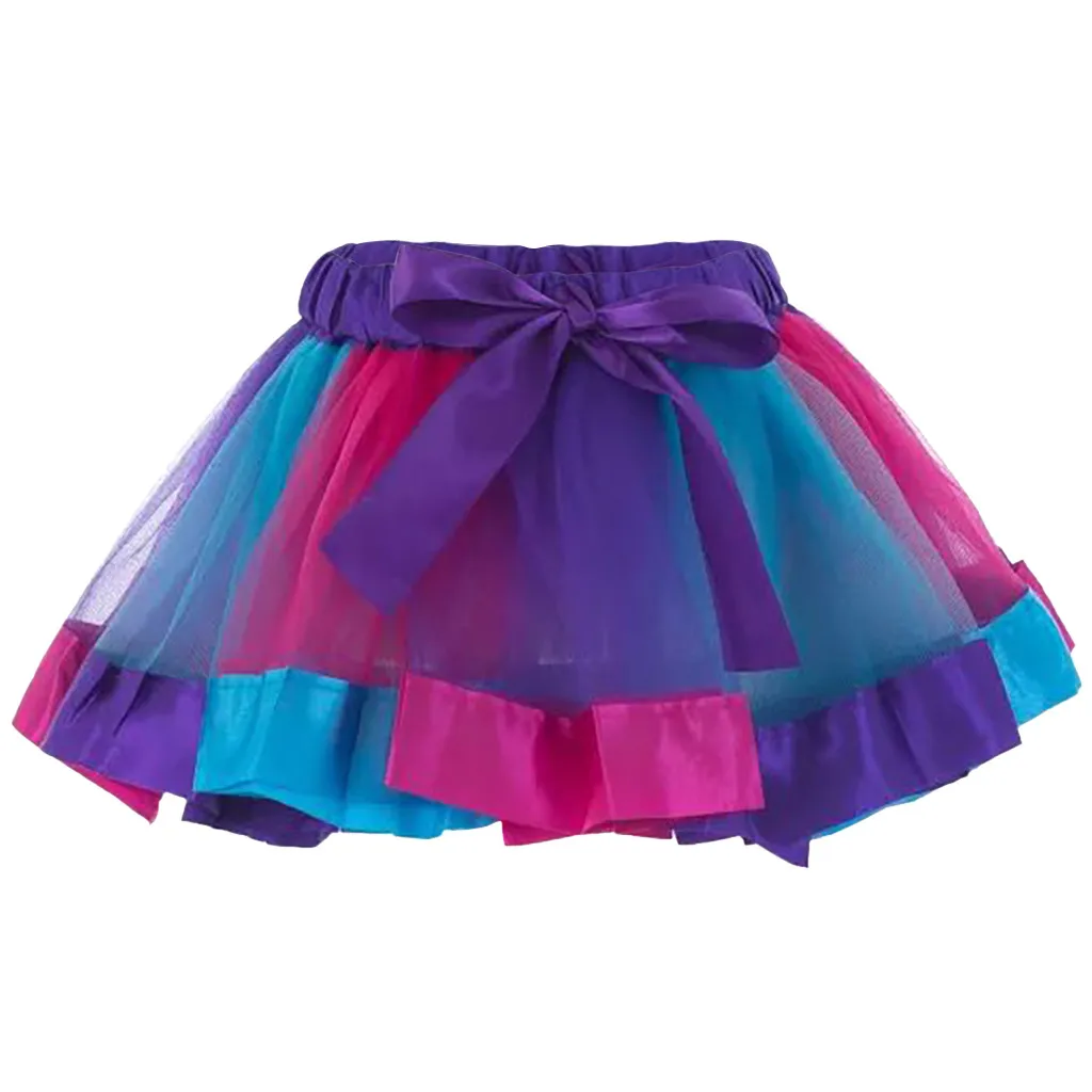 Юбка-пачка для взрослых разноцветная эластичная трехслойная сетчатая юбка
