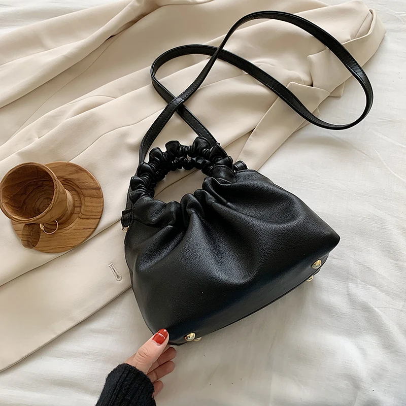 

Luxury Leather Small Handbag Soft Evening Clutches Women Hand Dumpling Bag Leather Crossbody Bag Female Totes Bag Hand Purse