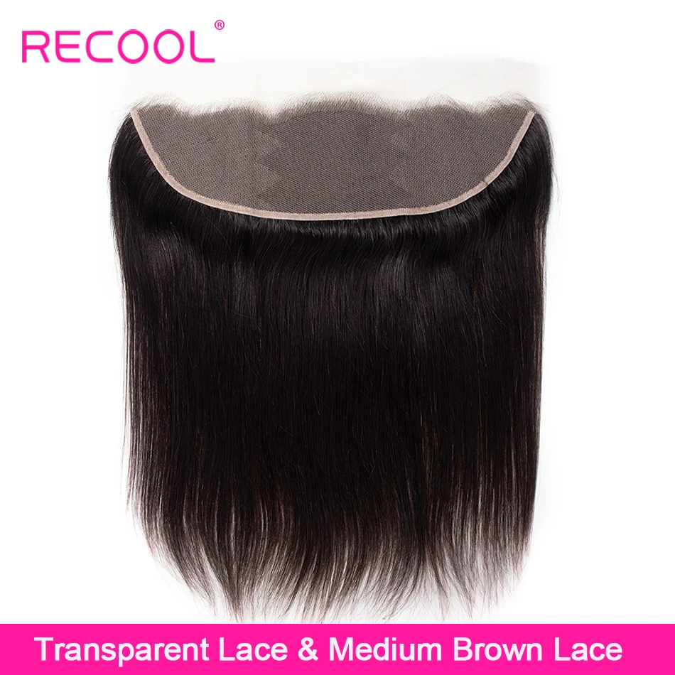 Прозрачная Фронтальная застежка Recool HD 8 - 22 дюйма бразильские прямые человеческие