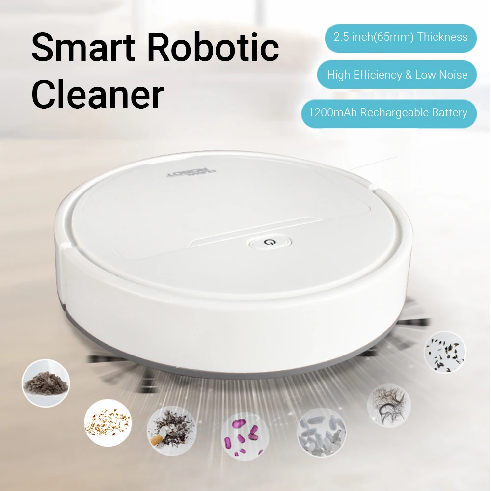 

Intelligent Vacuum Cleaner Smart Robotic Cleaner Floor Sweep Machine Floor Mopping Robot Rechargeable Electric Cleaner Robot