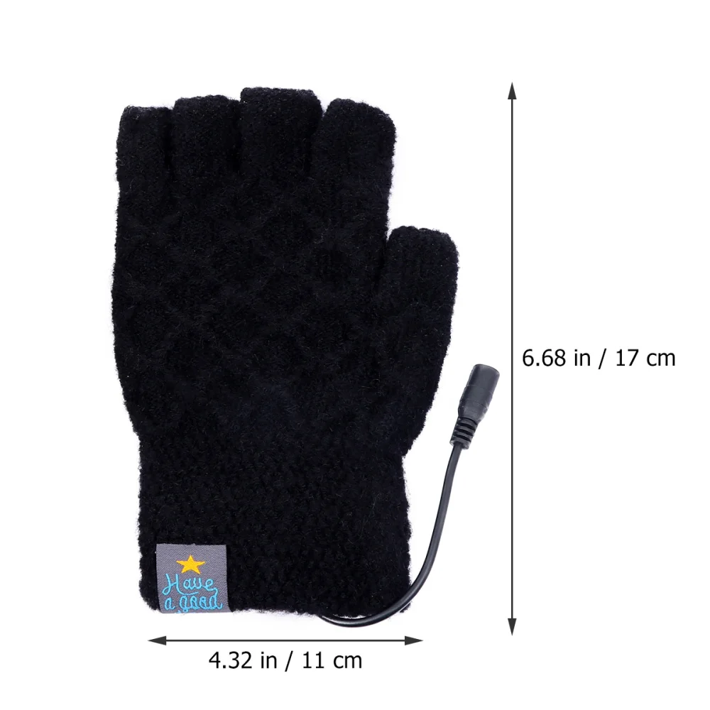 

1 Pair USB Powered Heated Thermal Warm Knitted Hand Warmer