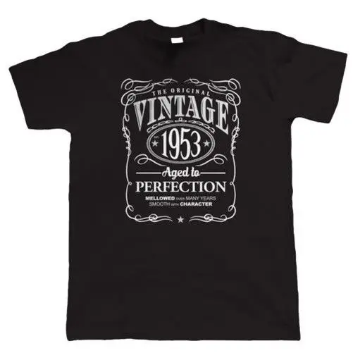 

Hot Sale Vintage 1953 Aged To Perfection Mens T Shirt, Gift for Him Dad Grandad 100% cotton Tee shirt