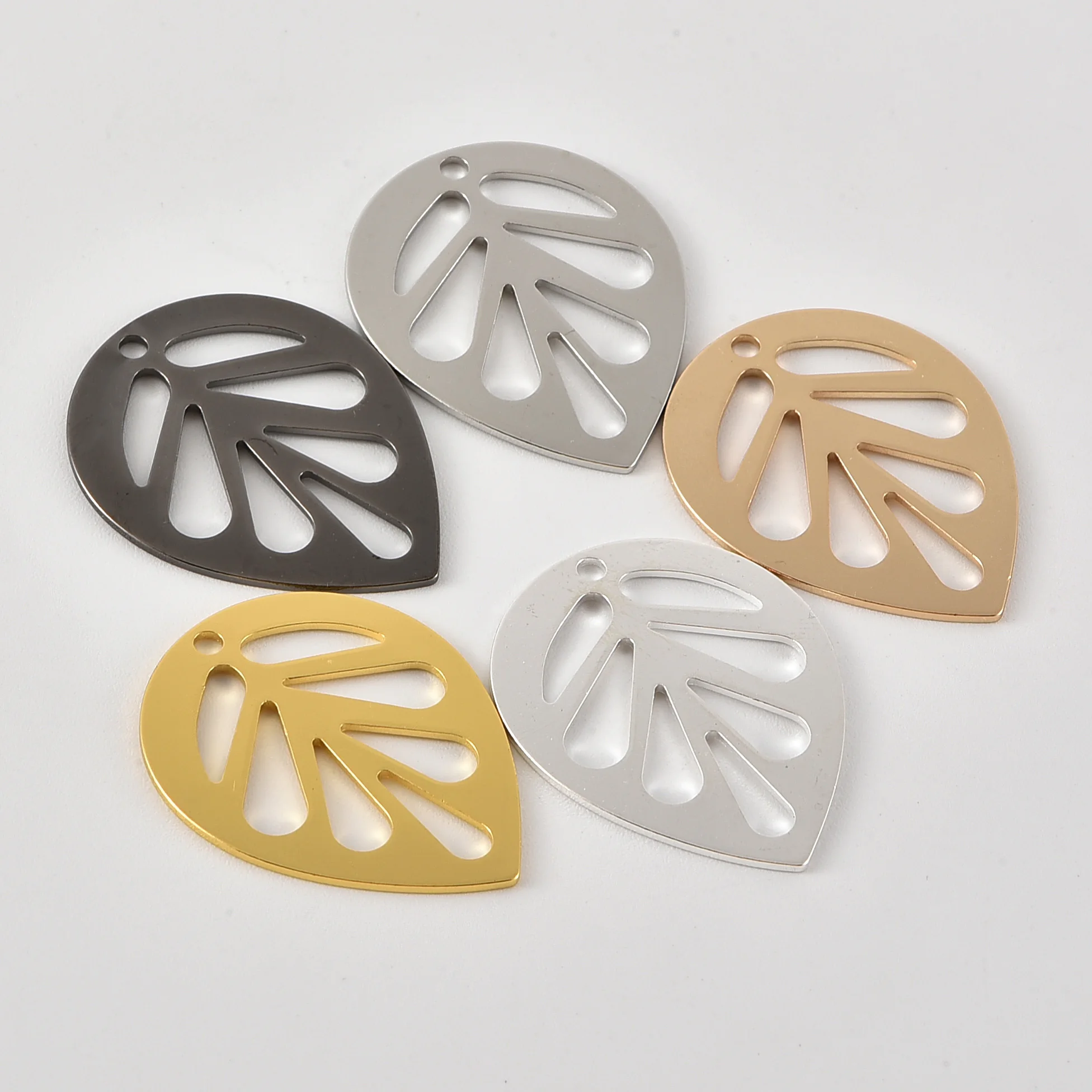 10 шт. 30*24 мм медное покрытие 5 цветов кулон в виде листа DIY ювелирные изделия ретро браслет ожерелье кулон аксессуары