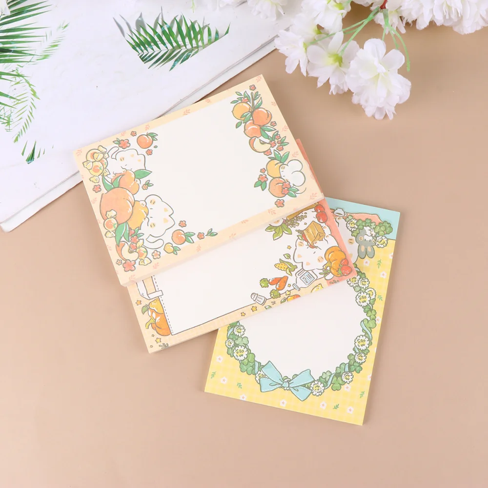 

3pcs Large Notepad Tearable Note Pads Memo Pad Students Stationery Note Paper for Office School