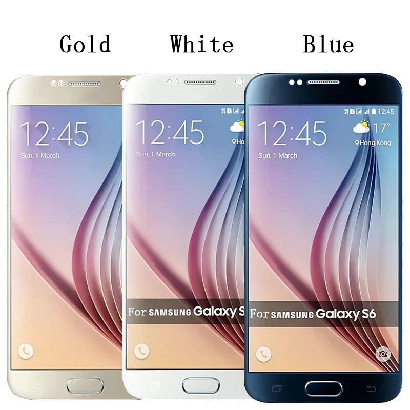 Дисплей с рамкой для SAMSUNG GALAXY S6/G920/G920F/G920F Super AMOLED 5 1 дюйма | Мобильные телефоны и