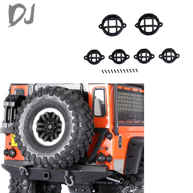 Djrc Trax Trx4 D90 D110 Defender Modified Tail Light Frame Black Tail Light Cover Protective Cover Rc Car Parts Rc Carros
