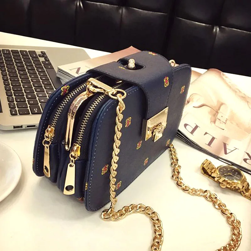 Корейская версия модных звеньев цепи к телефону маленькая женская сумка на одно