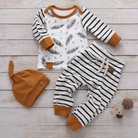andy papa four seasons baby boys and girls clothes sets unisex newborns striped pullover accessories caps tops pants for 0 24m