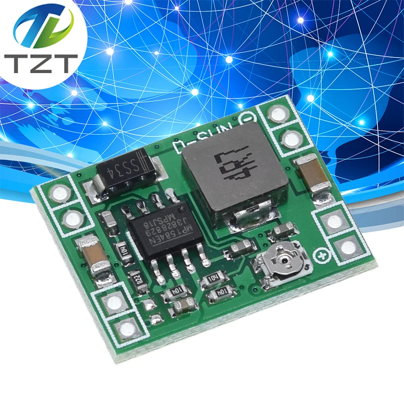 TZT MP1584EN, ультра-маленький размер, стандартный понижающий модуль питания 3A, Регулируемый понижающий модуль super LM2596 XM1584