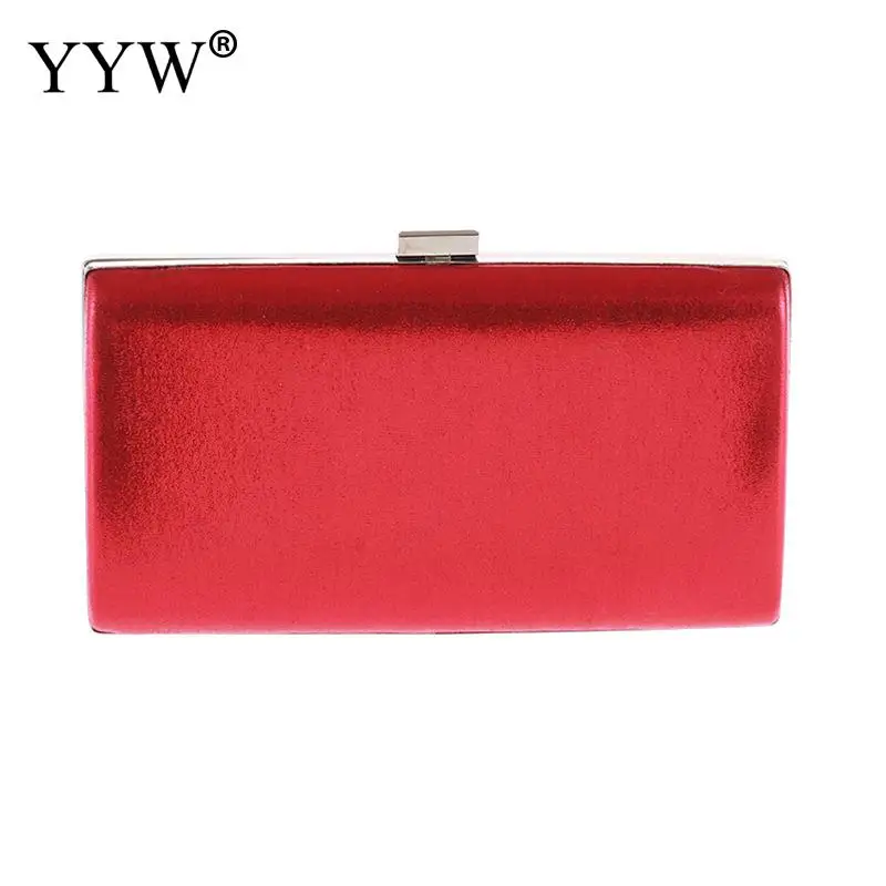 red YYW Фиолетовый клатч женская Дамская сумочка для вечеринок элегантный свадебный кошелек с цепочкой клатч женские вечерние женские кожаные сумки femme - Цвет: red