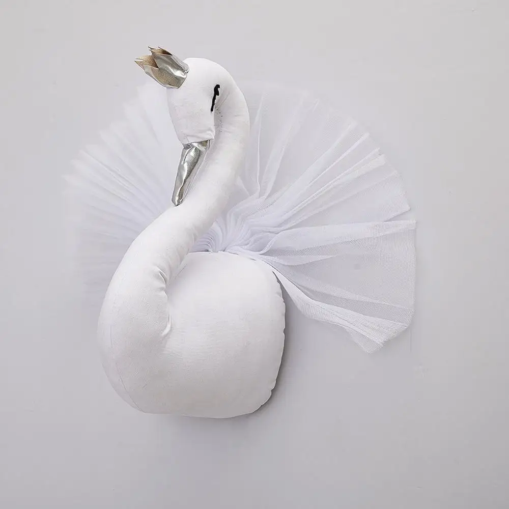 3D Корона лебедь украшение на стену настенные набивные животные голова Висячие