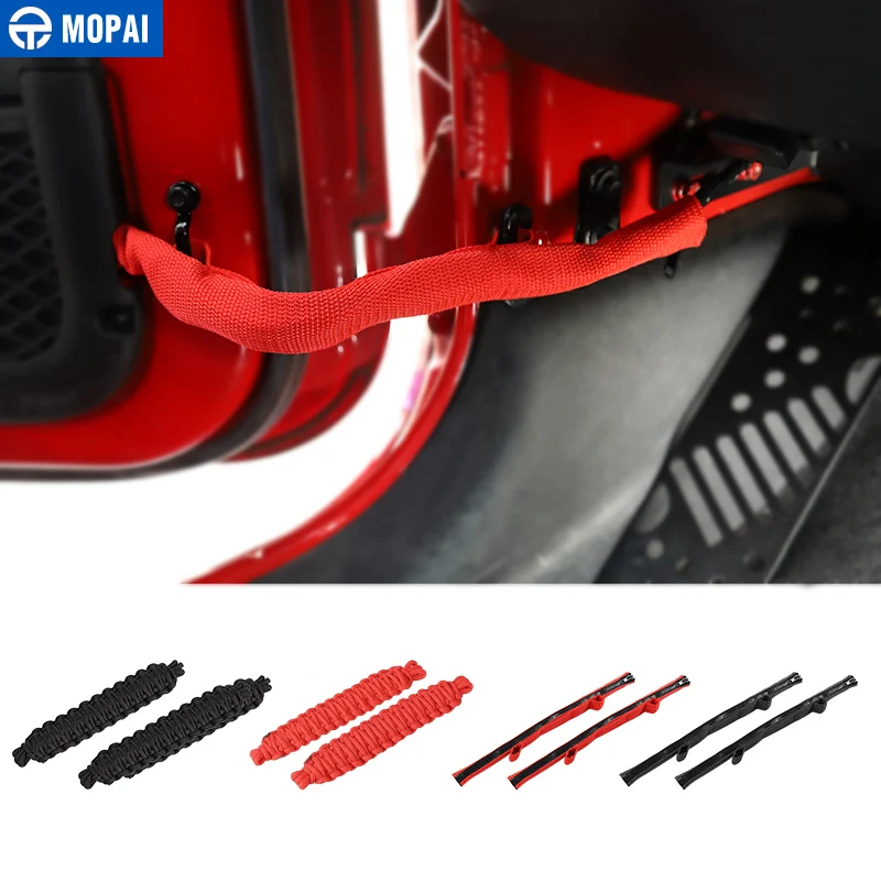 MOPAI ограничитель для автомобильной двери для Jeep Wrangler JK JL 2011- ограничитель для автомобильной двери ремень шарнир веревка автомобильные аксессуары