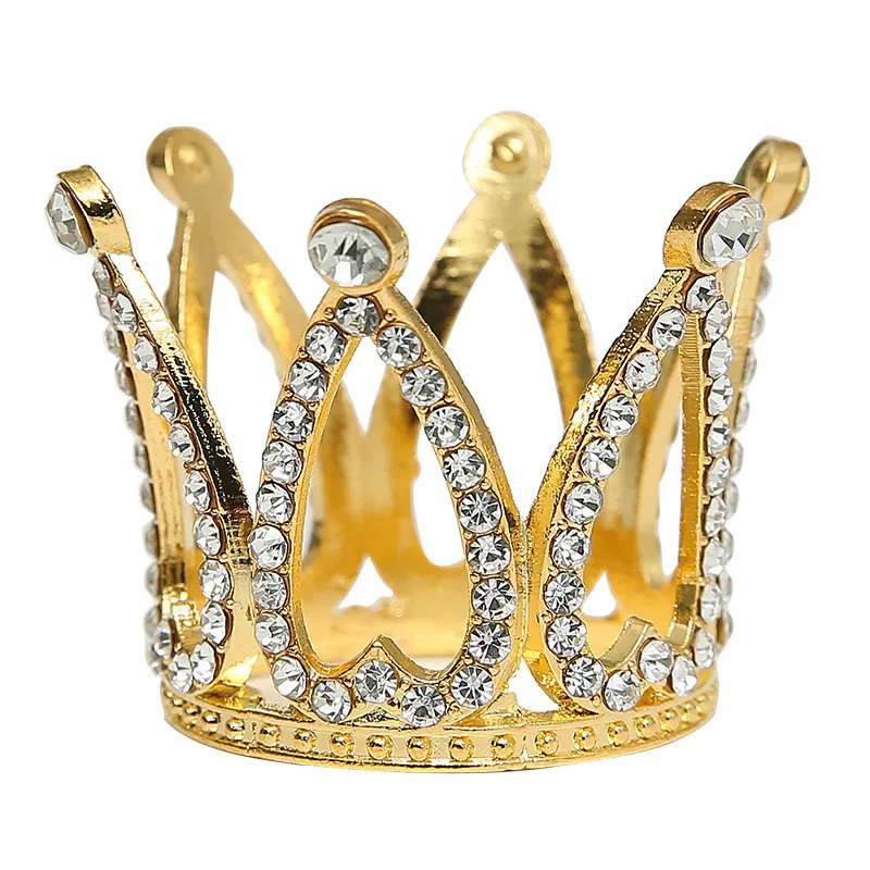 Золотые и серебряные со стразами корона дизайн ногтей ручка с кисточкой стенд