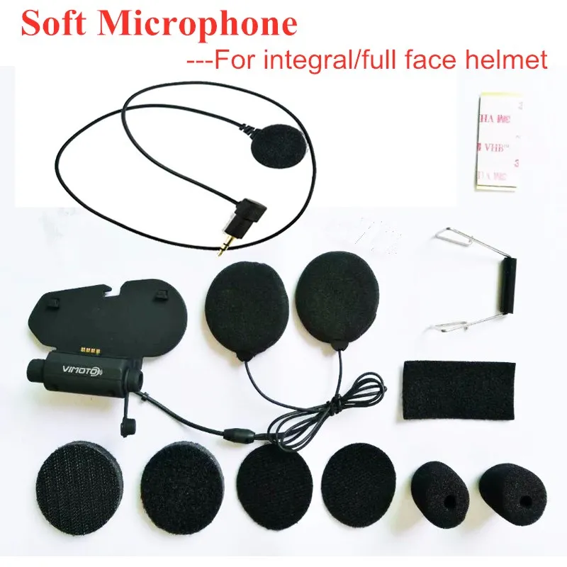 

Earpiece Microphone Kit For Vimoto V3/V6 Bluetooth Intercom Motorcycle Helmet Headset Stereo Headphone Multipoint Connection