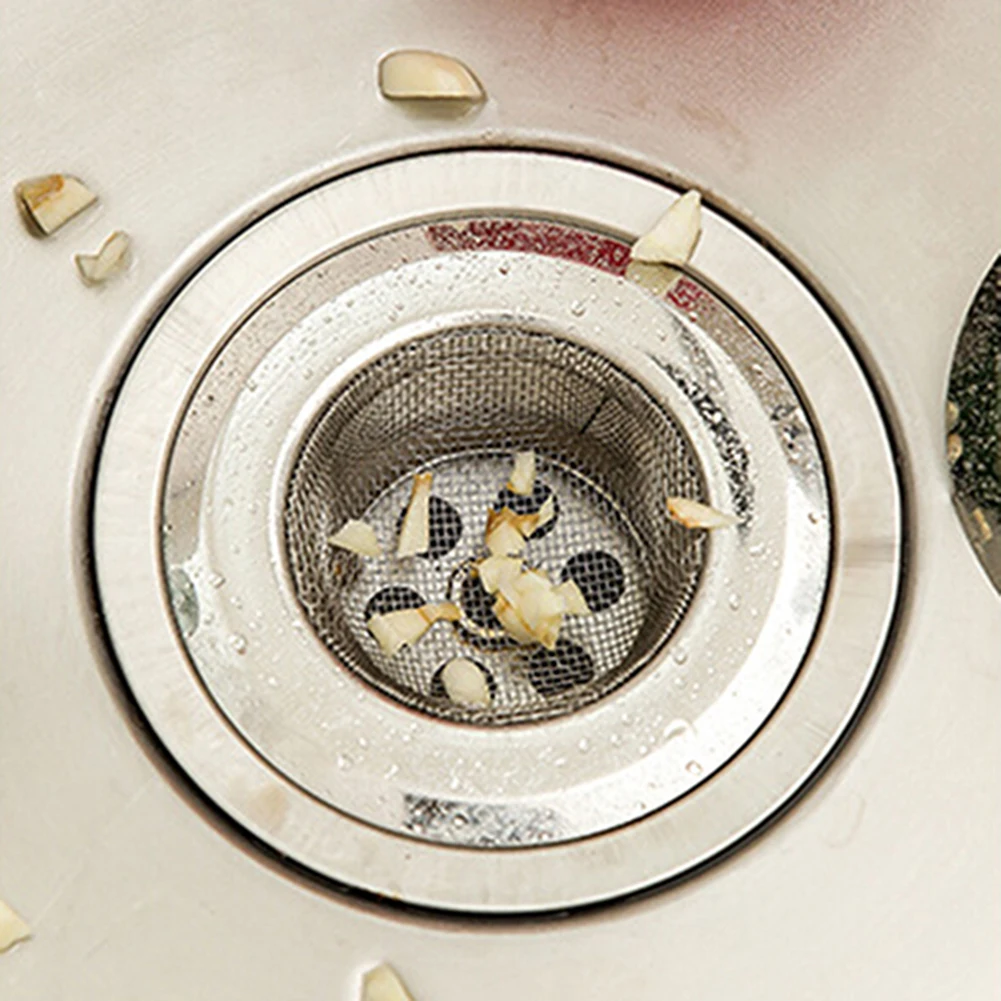 Stainless Steel Mesh Sink Strainer Trap Bath Hair Drain Hole Metal Flume Filter | Обустройство дома