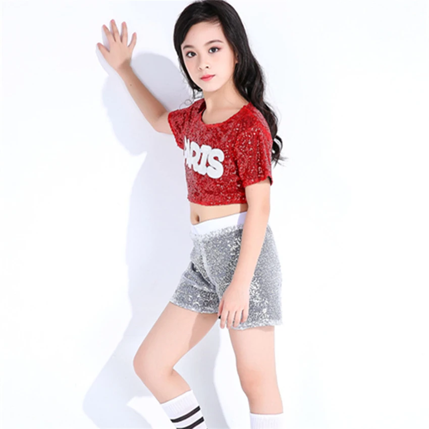 Детские костюмы для бальных танцев в стиле хип хоп девочек платья соревнований