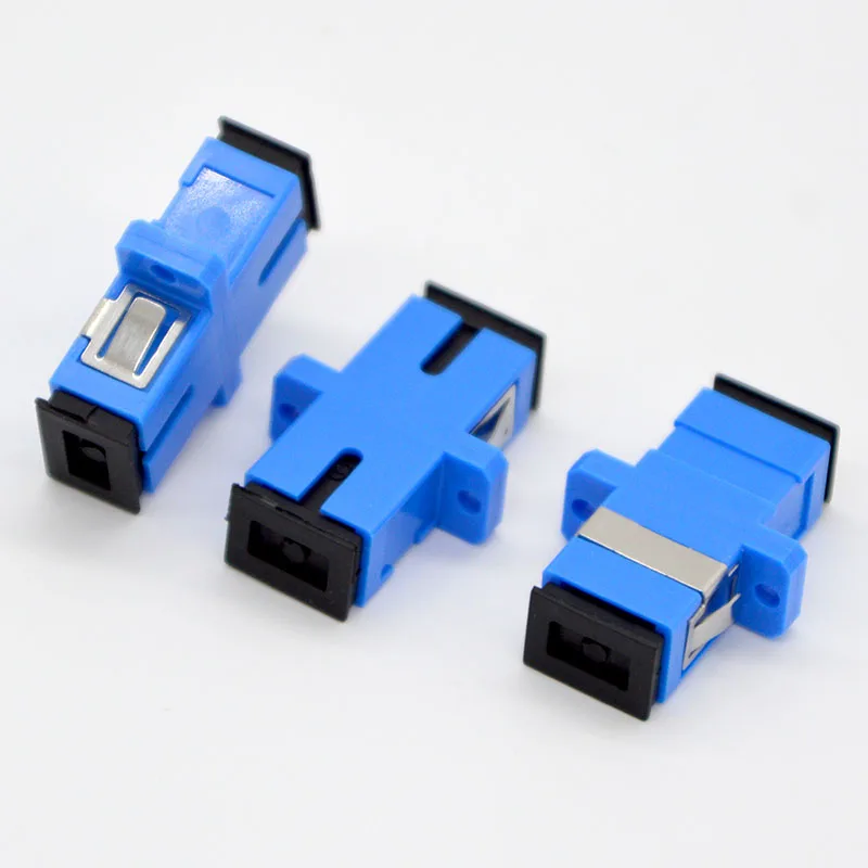 400PCS SC/UPC/APC Optical Fiber Adapter Connector Single Mode Flange Head Coupler Square joint Wholesale Free Shipping TO Brazil