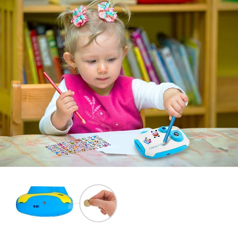Цифровая HD детская 1,7 дюймовая камера, Детская цифровая камера, мини DIY камера, мультяшная камера