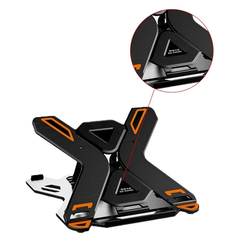 

ICE COOREL Laptop Cooler Adjustable Laptop Computer Stand Multi-Angle Stand Stand Compatible for 9 to 15.6 Inch Black
