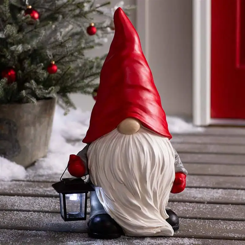 

LED Solar Light Dwarf Resin Figurine Lawn Courtyard Lamps Outdoor Garden Lawn Decor Creative Funny Gnome Decor