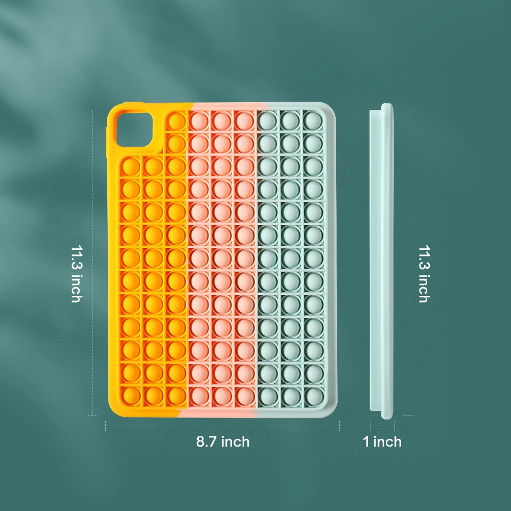 

Relive Stress iPad Case For iPad 2019 10.2 7 8th 2020 2021 Pro 11 12.9 M1 Pop Fidget Toys Push It Bubble Soft Silicone iPad Case