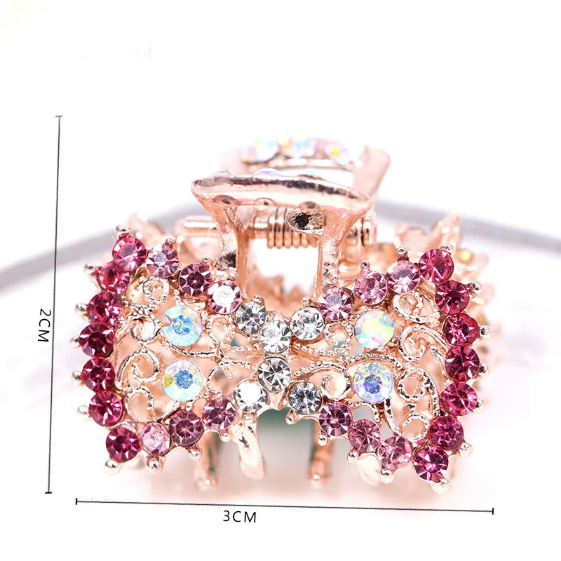 Hot Sale Flying Buterfly Hairpins Flowers 1PC Crown Peacock Crtstal Barrette Zircon Hair Accessories Bowknot Candy Colors |