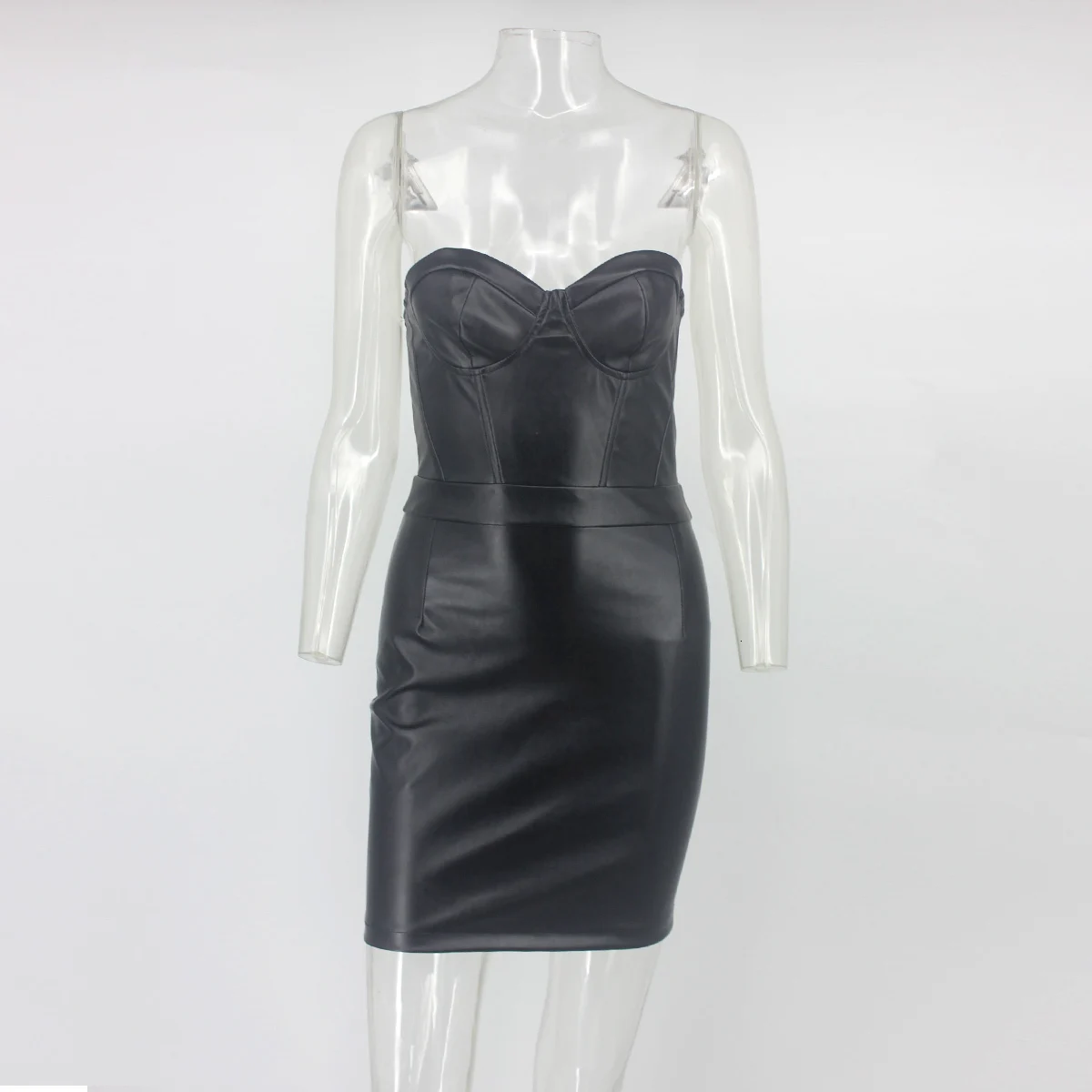 Сексуальные платья EvaQueen из искусственной кожи Женская Клубная одежда облегающее