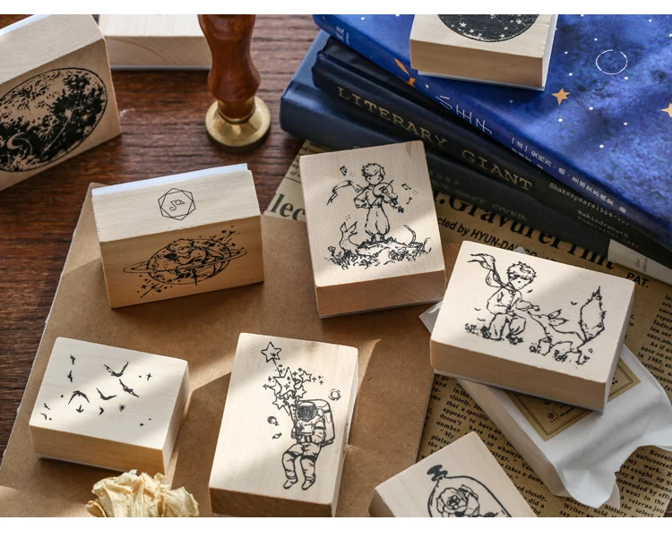Le Petit Prince серия украшения штамп деревянные резиновые розы планета штампы для stationery канцелярские принадлежности DIY ремесло Стандартная печать