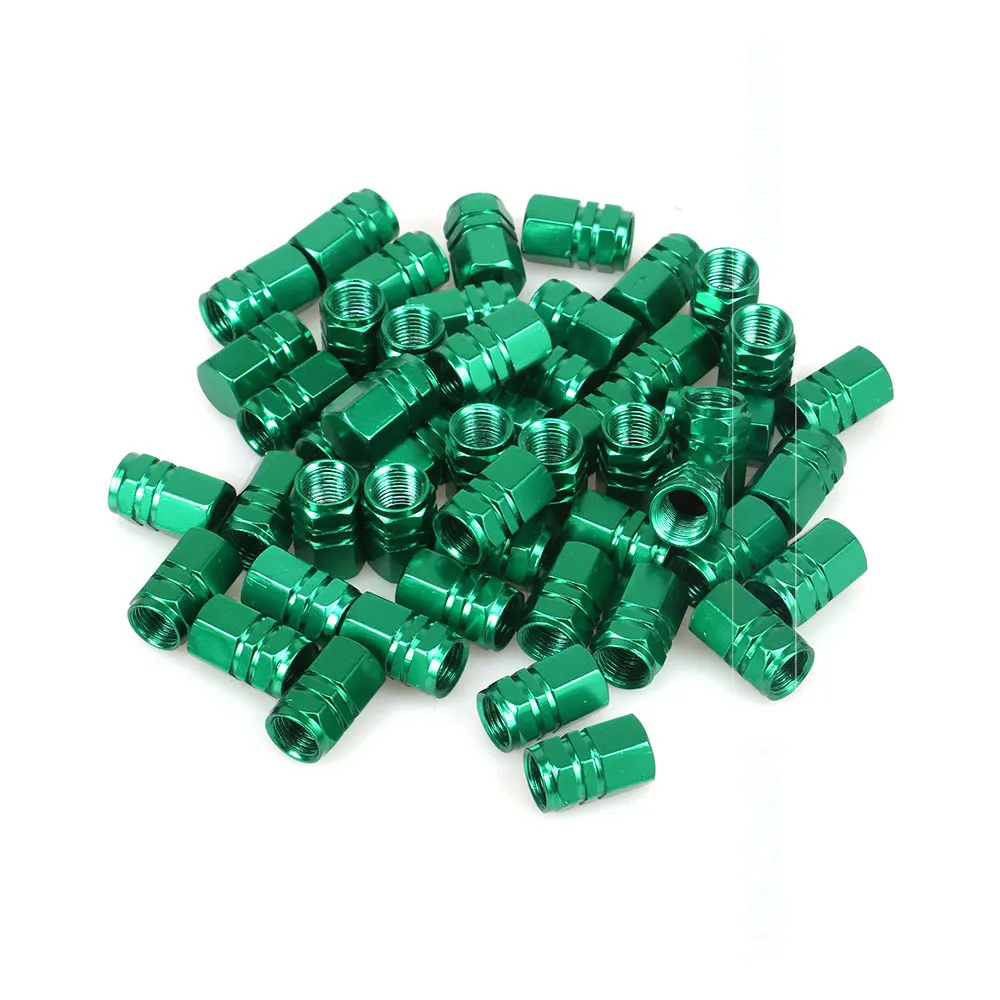 Green Veconor 48 шт./упак. Универсальный алюминиевый hexgon стиль авто шин клапан Шапки мотоцикл велосипед колесо шина клапан Cap - Цвет: Green