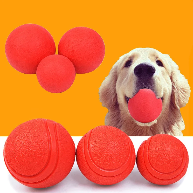 Solid Rubber Balls Bouncy Ball Bite Resistant Indestructible Dog Training Ball Pet Toy Dogs Puppy Teddy Pitbull Pet Supplies hot selling pet dog training toy ball indestructible solid rubber ball chew play bite interaction funning toy for pet dog