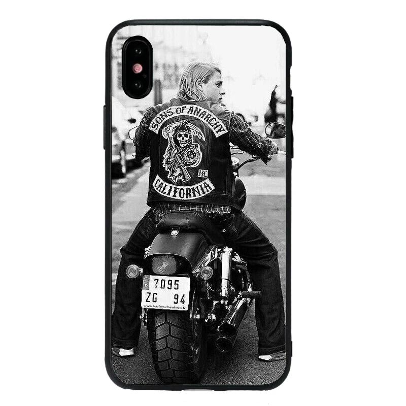 Американский ТВ Сыны Анархии мягкий ТПУ чехол для телефона iPhone 11Pro MAX 5 SE 6 6Plus 7 8 Plus X