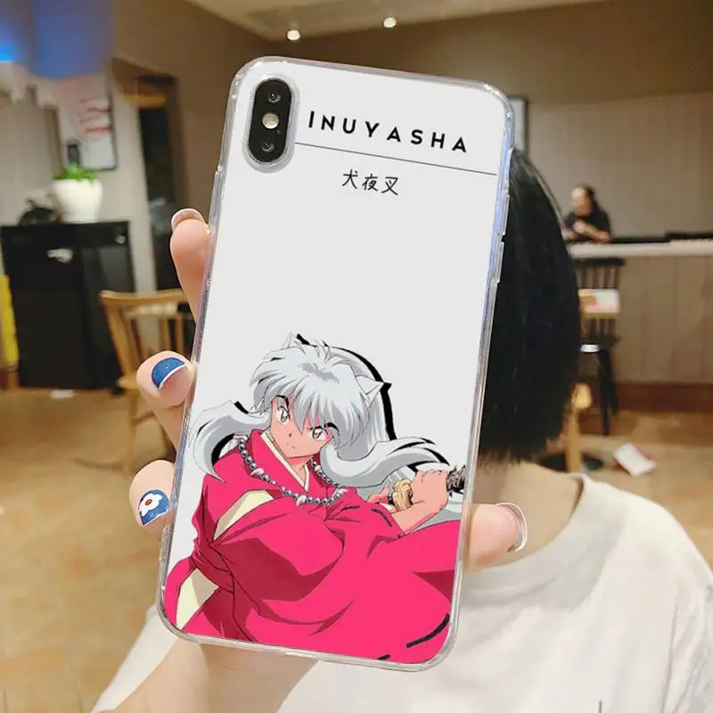 

Inuyasha Japan Anime Phone Case Transparent for iPhone 6 7 8 11 12 s mini pro X XS XR MAX Plus