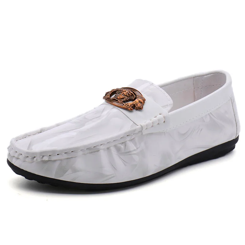 KD11White Взрывоопасная кожаная обувь с головой тигра; Всесезонная обувь в горошек; дикая обувь; мужская повседневная обувь без шнуровки; мужские модные кроссовки - Цвет: KD11White