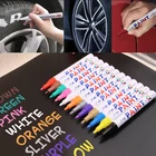 12 Цветов практичный белый Водонепроницаемый резиновые маркер с перманентной краской ручка автомобиля толщина протектора на окружающую среду фломастер для окраски шин граффити ручка